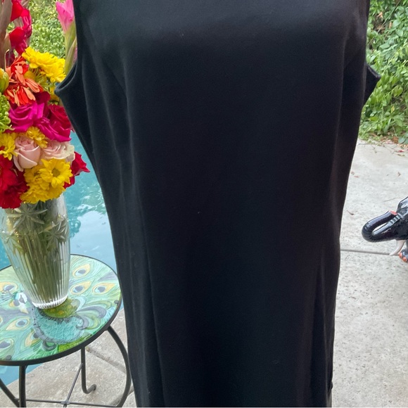 Michael Kors NWT $140 Macy’s Sz XL black faux leather hem Dress ⭐️ - Picture 3 of 6